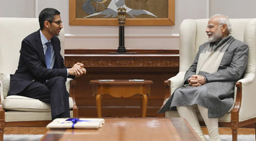 Sundar Pichai and PM Modi